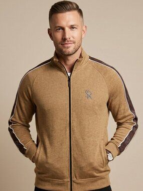 Stefano Ricci Track Jacket Zip Up Jogging Blousen Brown Men's Large